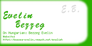 evelin bezzeg business card
